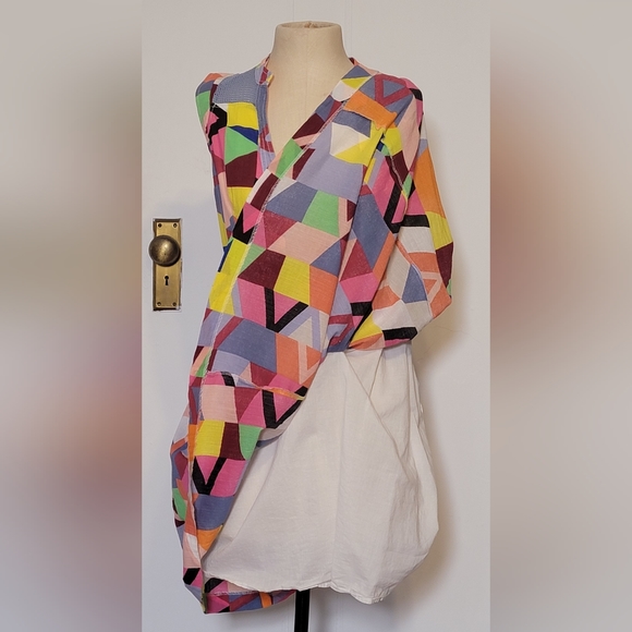 Anthropology Plenty by Tracy Reece  colorful cotton dress with mesh. Size small. - Picture 3 of 9